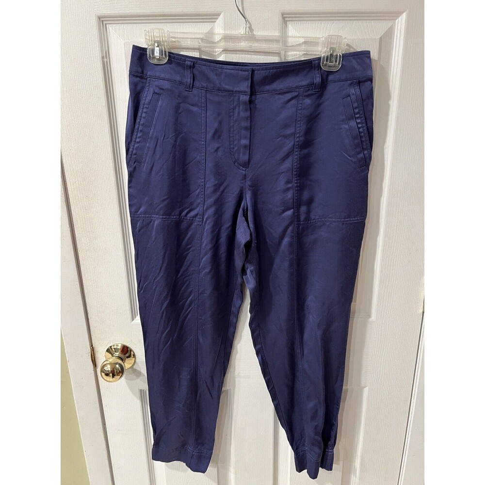 Ann Taylor Loft Pants Women Sz 8 Ankle Jogger Elastic Pockets casual urban New - Picture 14 of 14